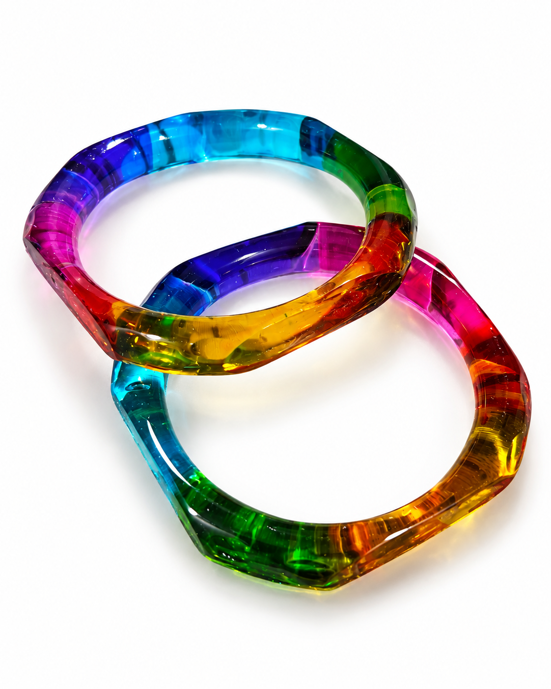 Rainbow Crystal Glass Kada