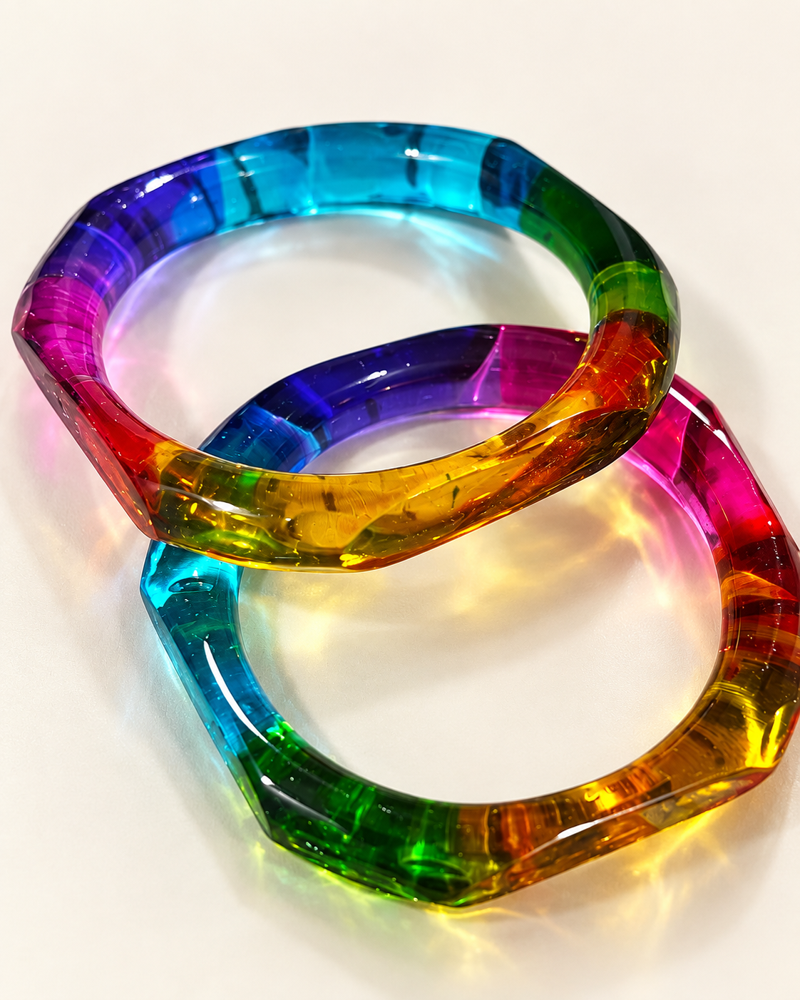 Rainbow Crystal Glass Kada