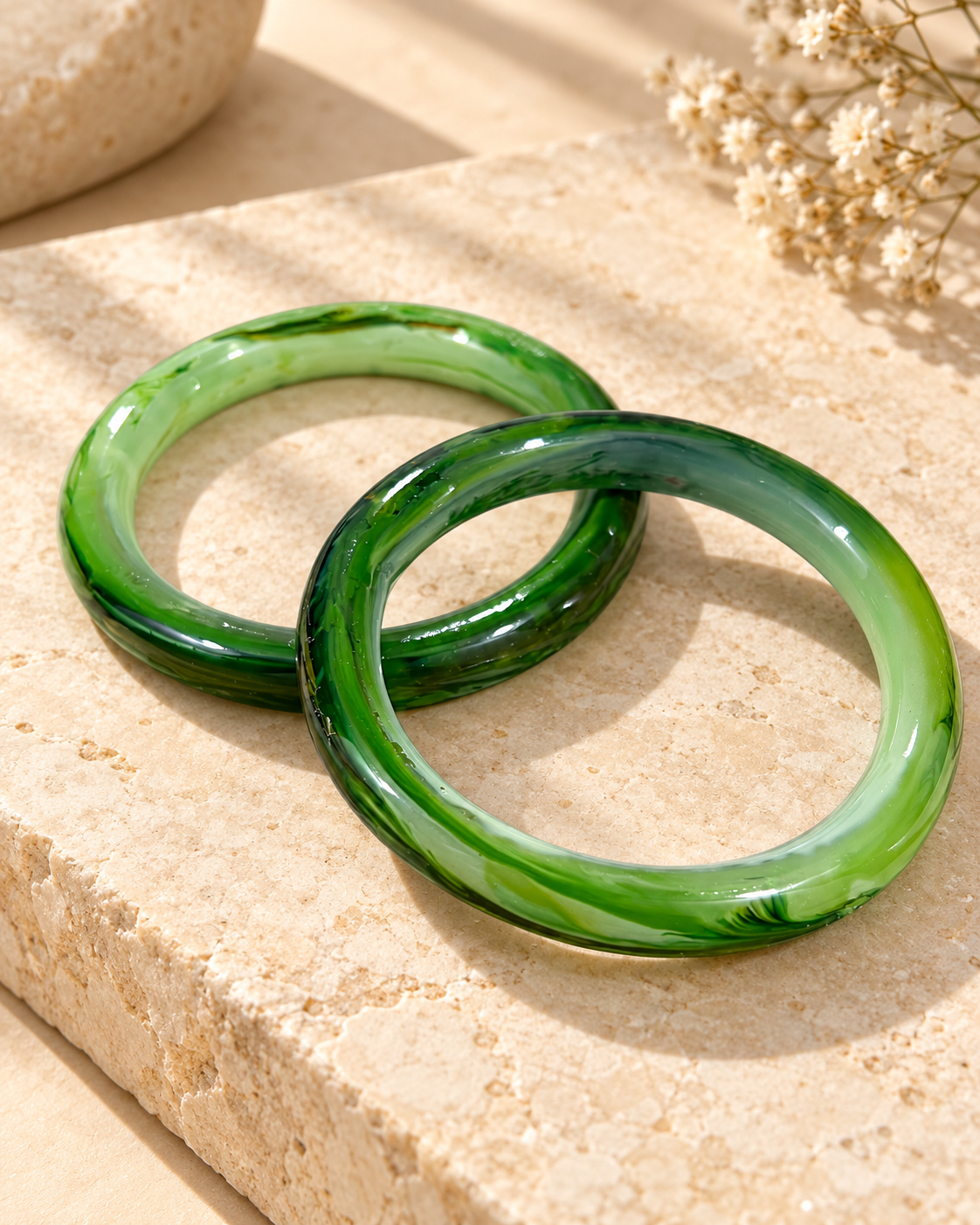 Ocean Mist Glass Bangles
