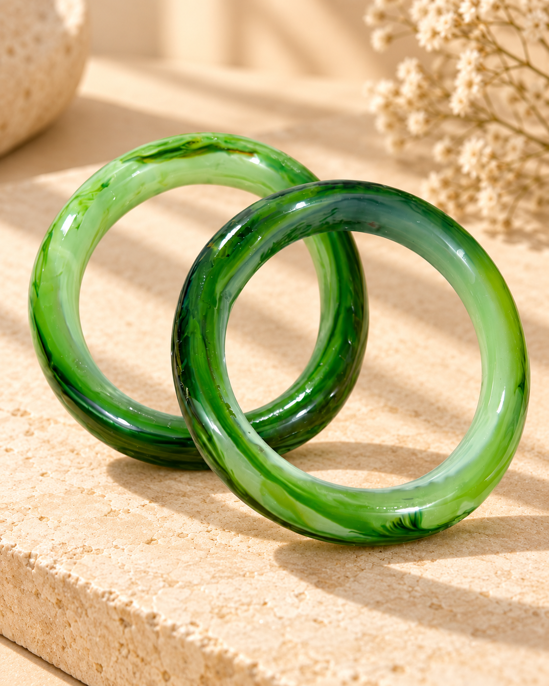Ocean Mist Glass Bangles