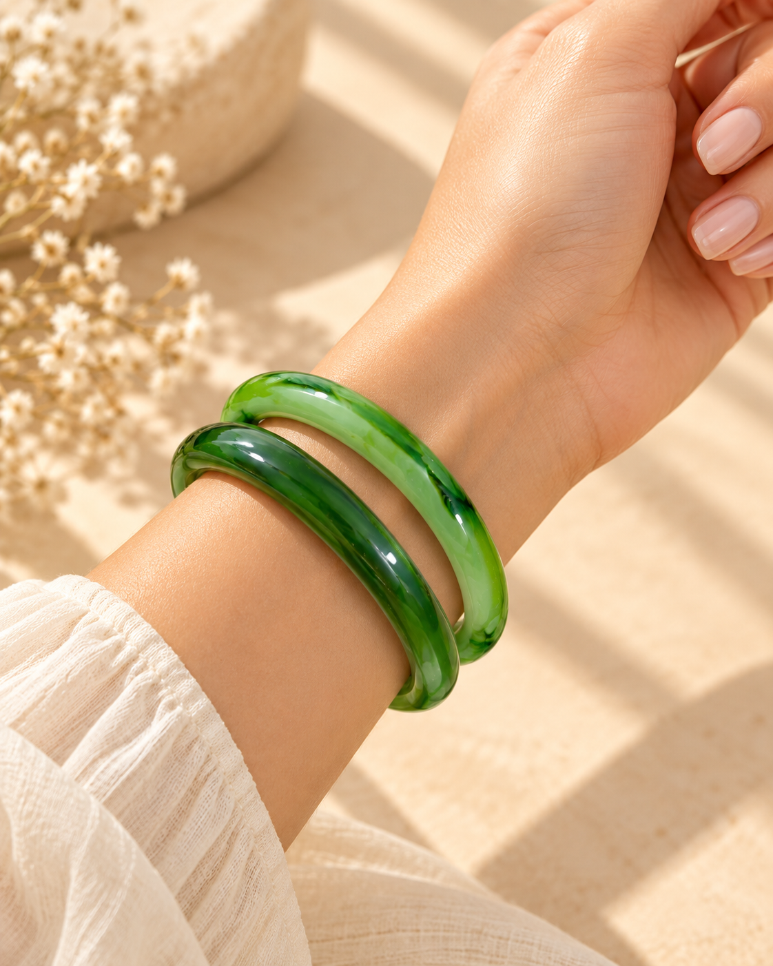 Ocean Mist Glass Bangles