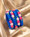 Blue Blossom Garden Bangle Set