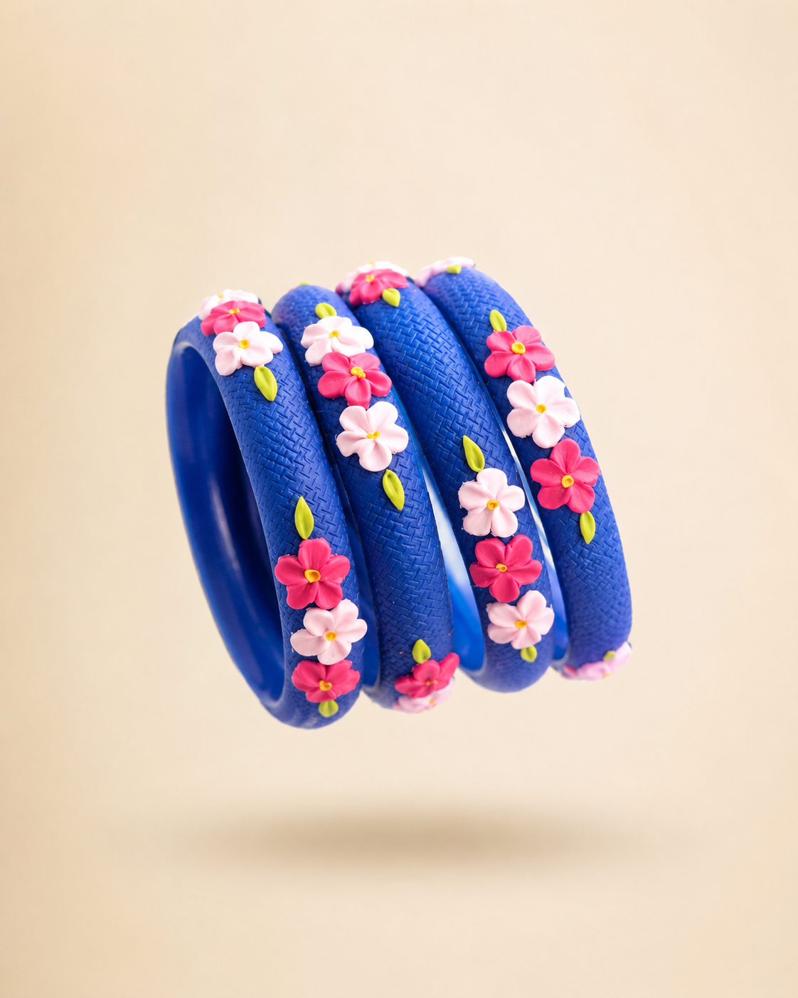 Blue Blossom Garden Bangle Set