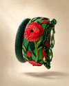 Scarlet Poppy Garden Bangle Set