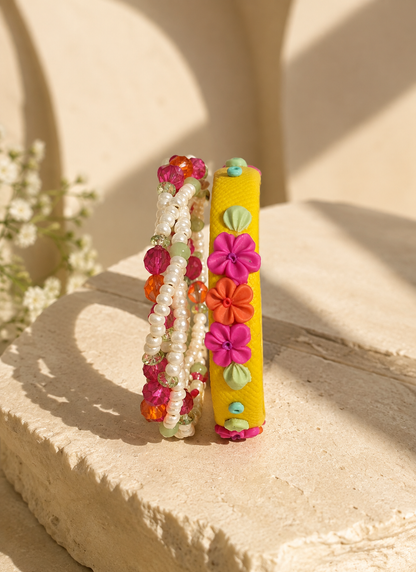 Sunshine Pop Florals Bangle Set