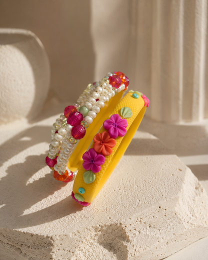 Sunshine Pop Florals Bangle Set