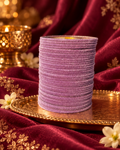 Lavender Sparkle Velvet Bangles