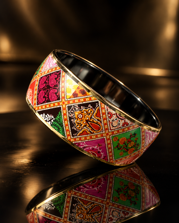 Rangoli Luxe Kada Set – 2-Piece Traditional Multicolor Bangles