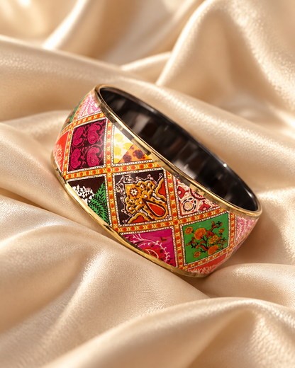 Rangoli Luxe Kada Set – 2-Piece Traditional Multicolor Bangles