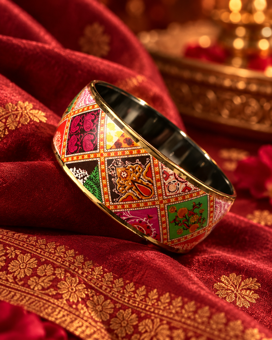 Rangoli Luxe Kada Set – 2-Piece Traditional Multicolor Bangles