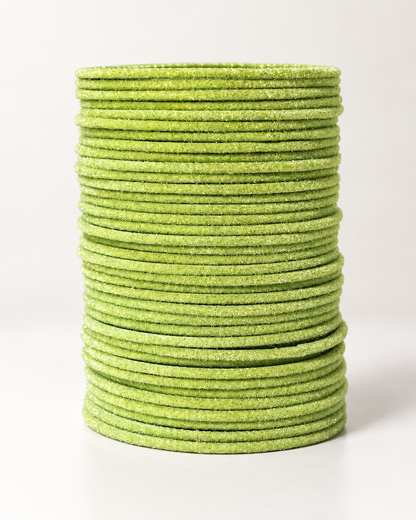 Lime Green Velvet Bangles