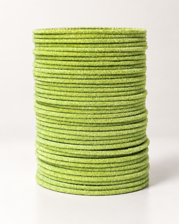Lime Green Velvet Bangles