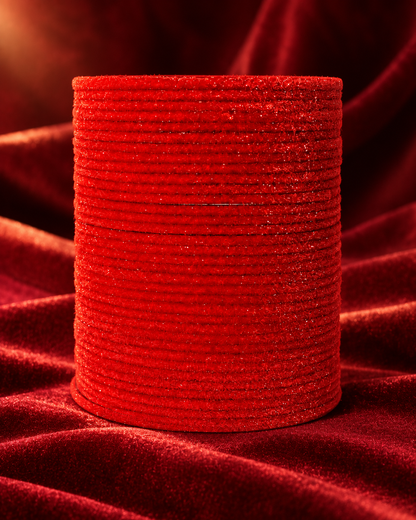Scarlet Red Velvet Bangles