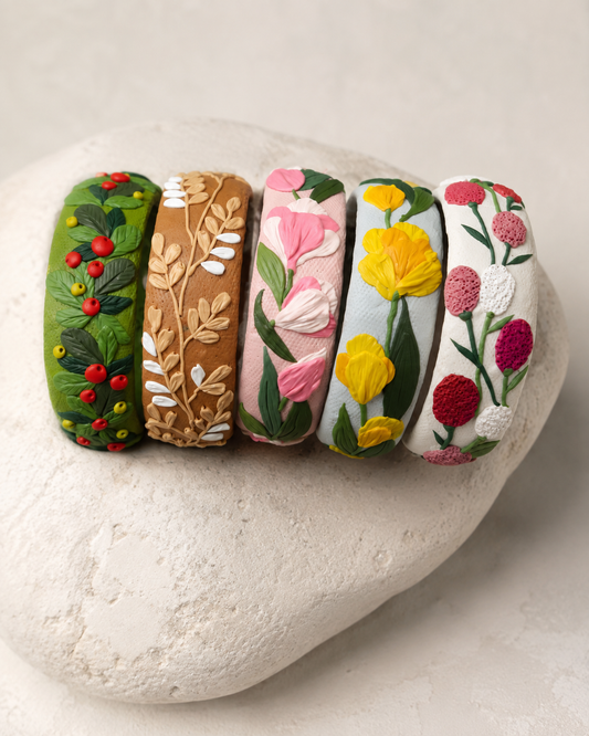 Garden Stories Clay Bangles Set
