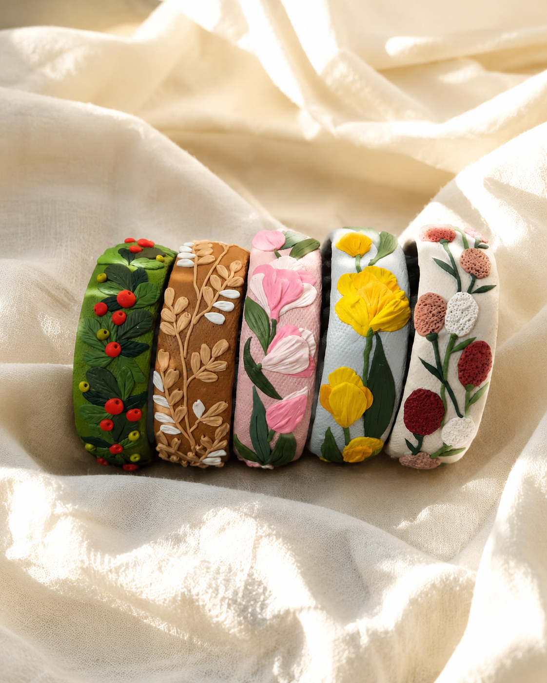 Garden Stories Clay Bangles Set