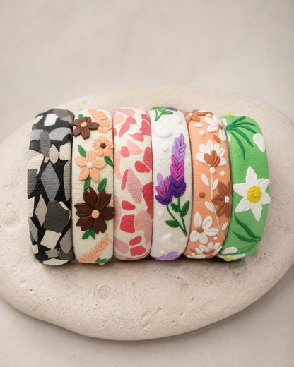 Sunflower Meadow Clay Bangle Set