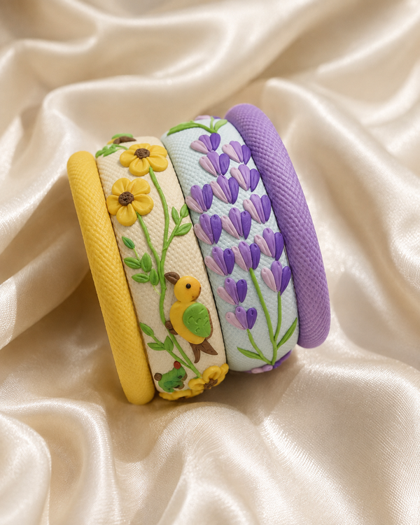 Garden Stories Clay Bangle Set
