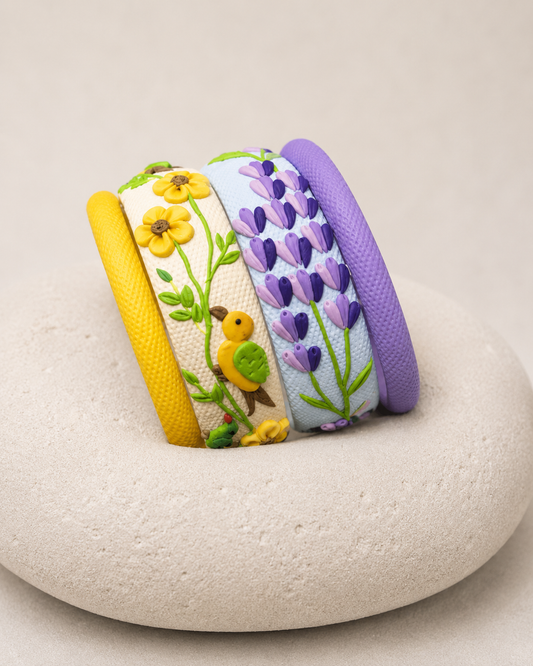 Garden Stories Clay Bangle Set