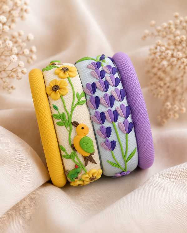 Garden Stories Clay Bangle Set