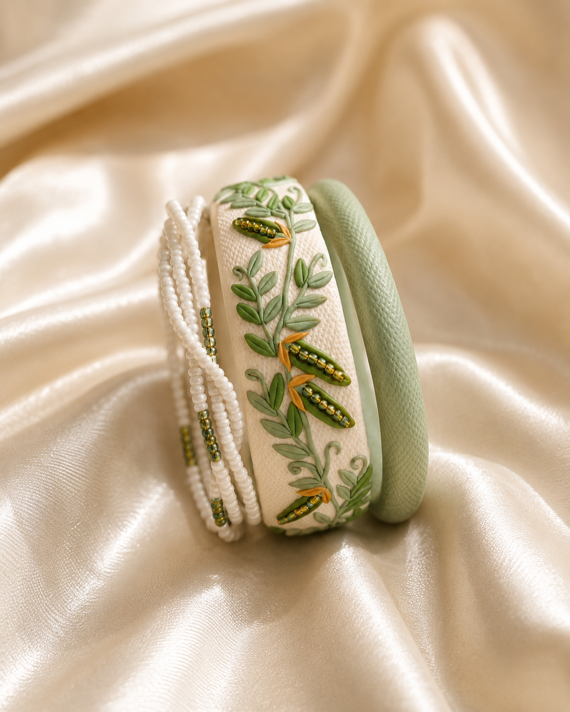Botanical Art Clay Bangle Collection