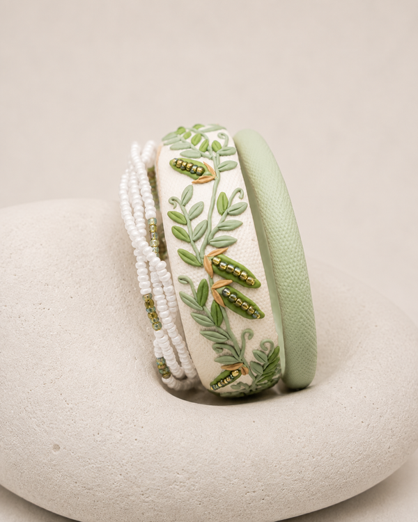 Botanical Art Clay Bangle Collection