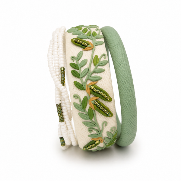 Botanical Art Clay Bangle Collection