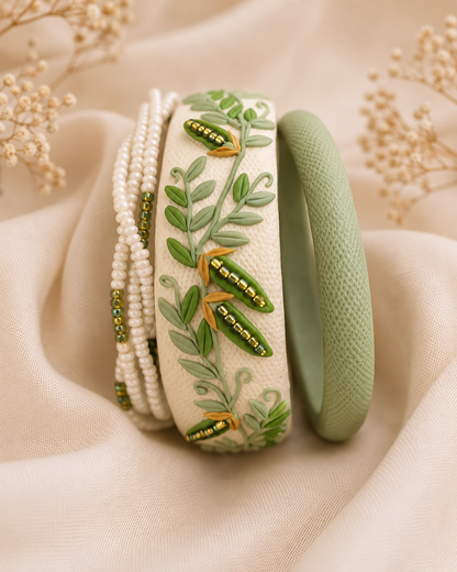Botanical Art Clay Bangle Collection