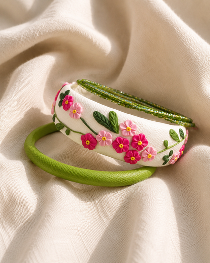 Lavender Garden Clay Bangle Set