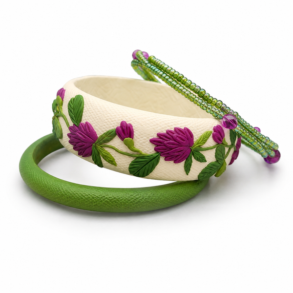 Wildflower Garden Clay Bangle Set