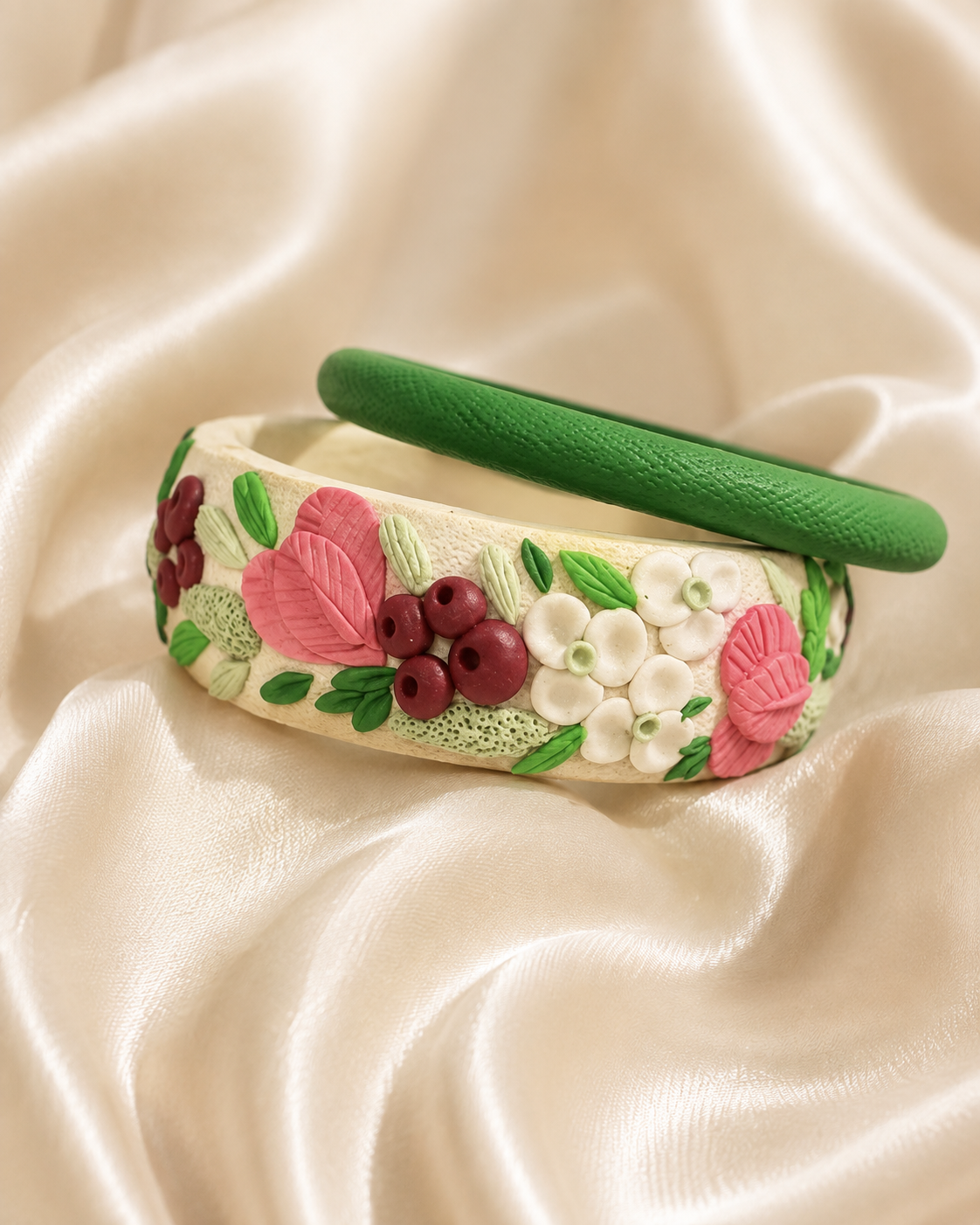 Blush Bloom Clay Bangle Set