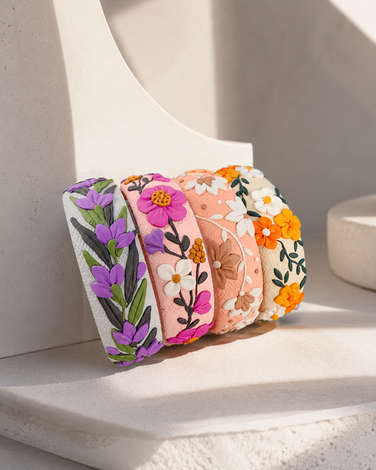 Meadow Bloom Clay Bangle Set