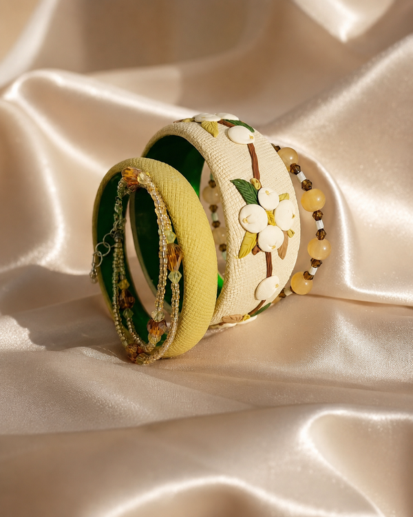 Meadow Bloom Multicolour Bangle Set