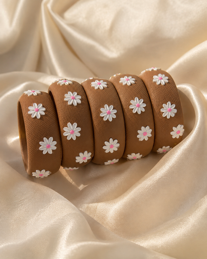 Blush Daisy Chocolate Bangle