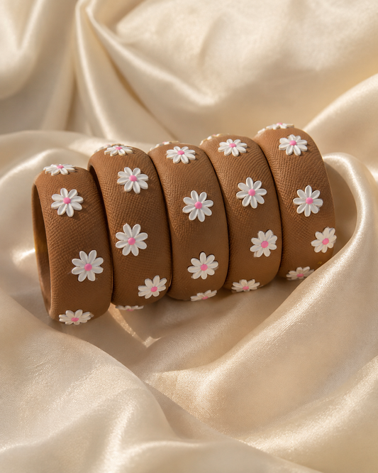 Blush Daisy Chocolate Bangle