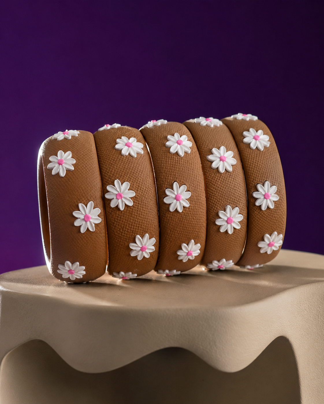 Blush Daisy Chocolate Bangle