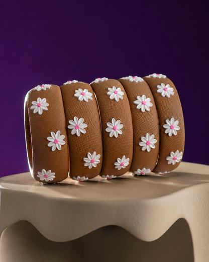 Blush Daisy Chocolate Bangle