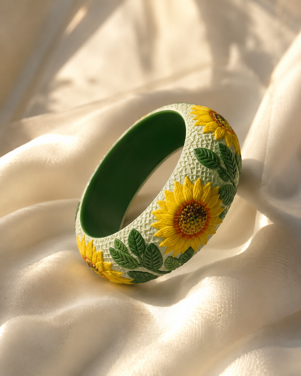 Sunflower Meadow Botanical Bangle