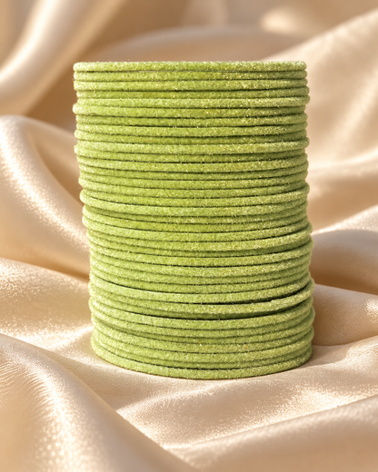 Lime Green Velvet Bangles