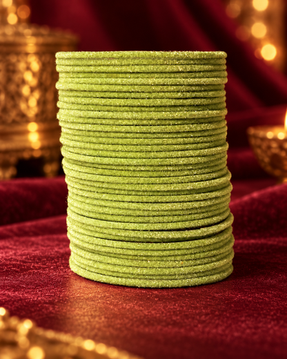 Lime Green Velvet Bangles