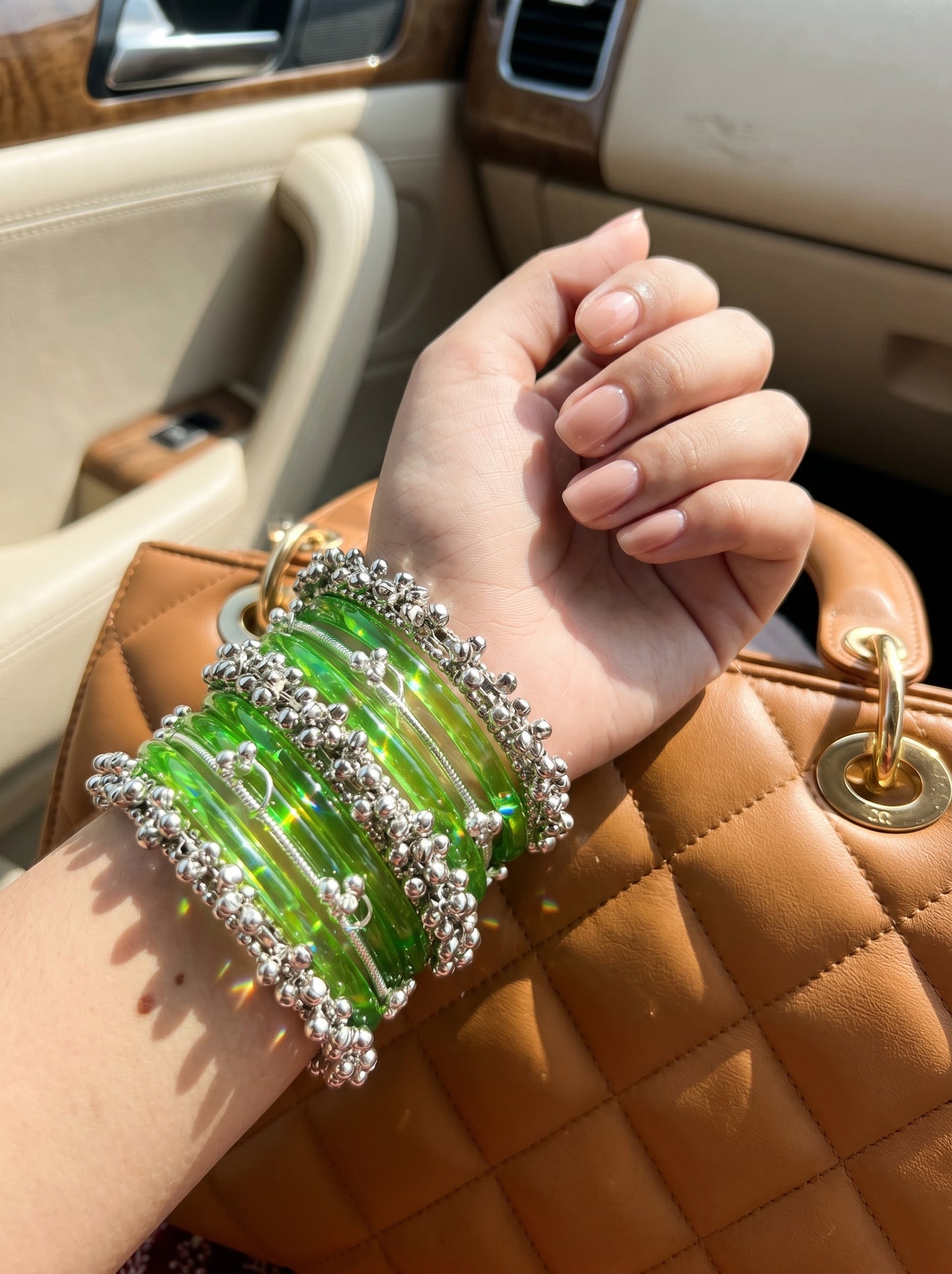 Green Jelly  Bangle with Ghungroo for single wrist | Lime Resin Bangles | Jelly Bangles