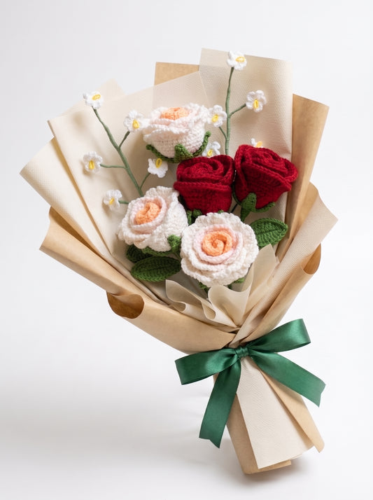 Mixed Crochet Flower Bouquet
