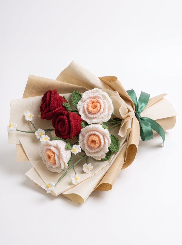 Mixed Crochet Flower Bouquet