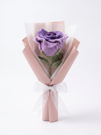 Lavender Crochet Rose Bouquet