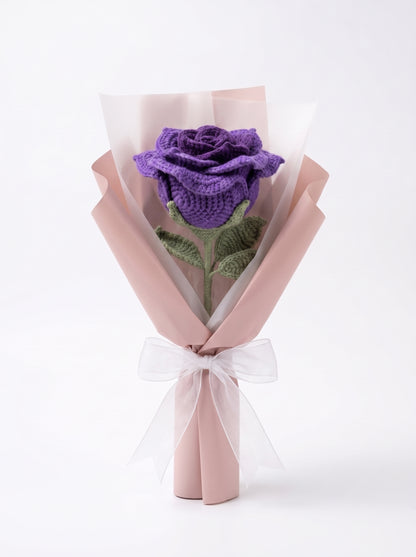 Lavender Crochet Rose Bouquet