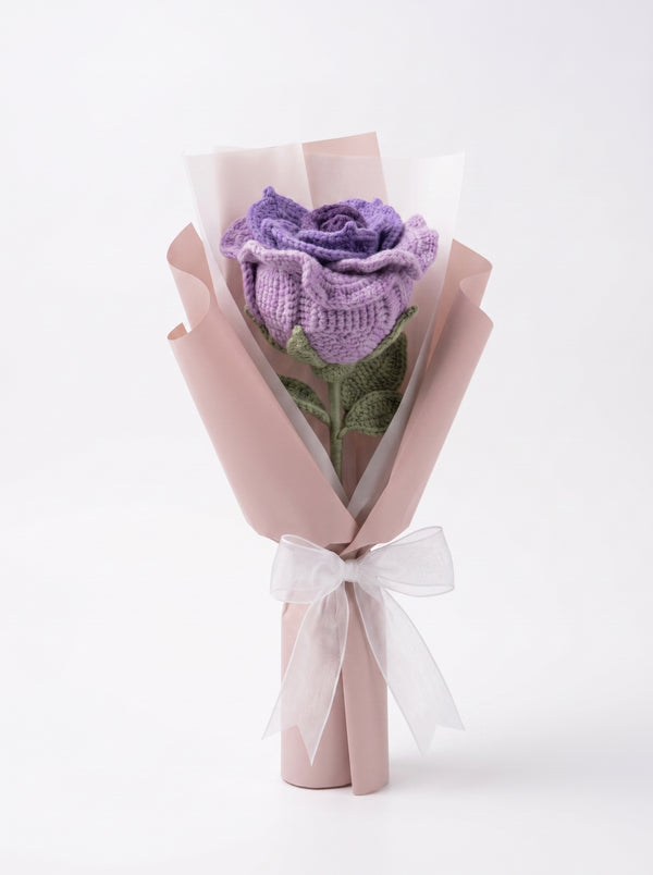 Lavender Crochet Rose Bouquet