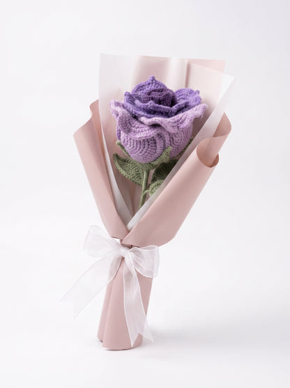 Lavender Crochet Rose Bouquet