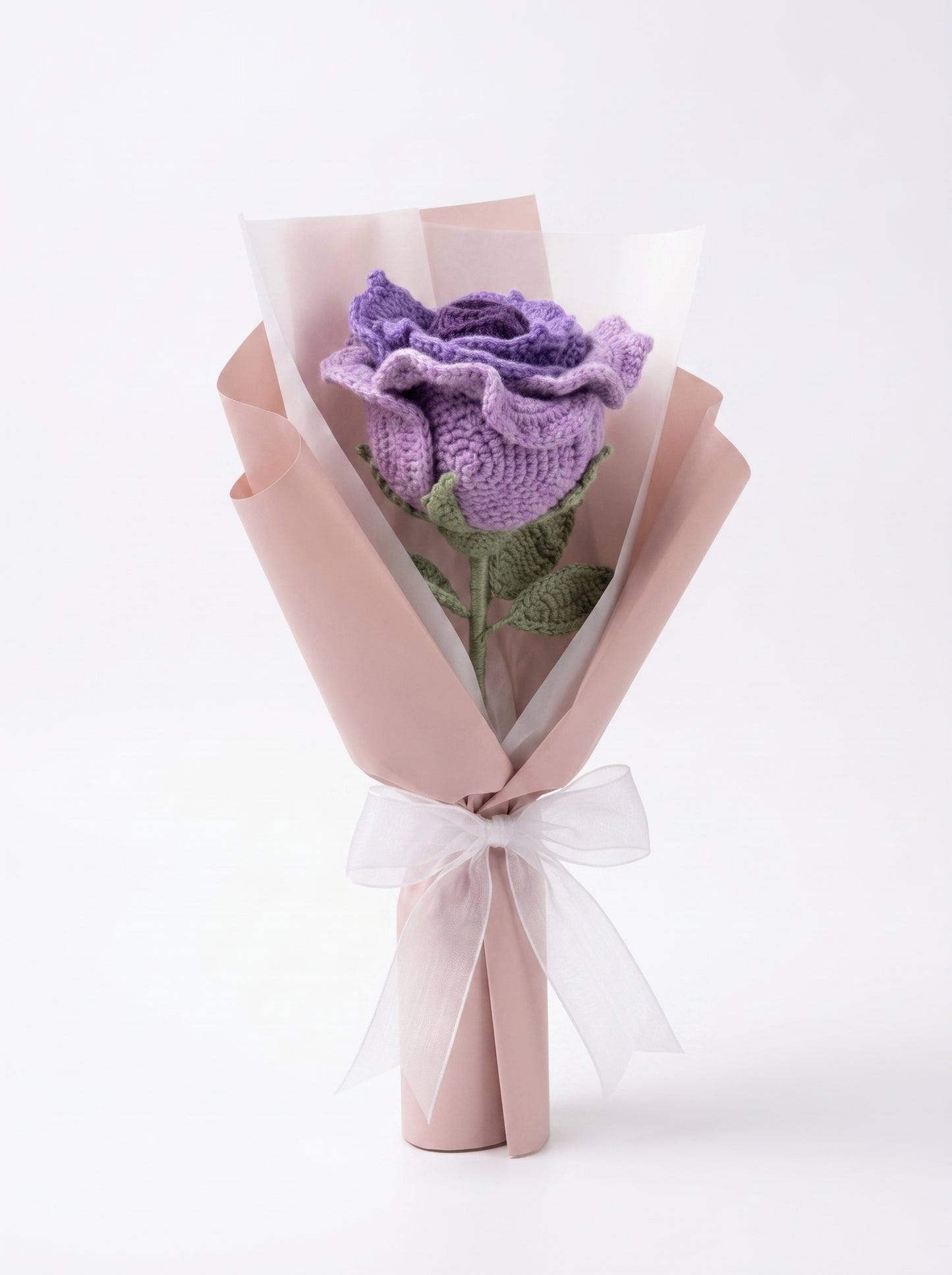 Lavender Crochet Rose Bouquet