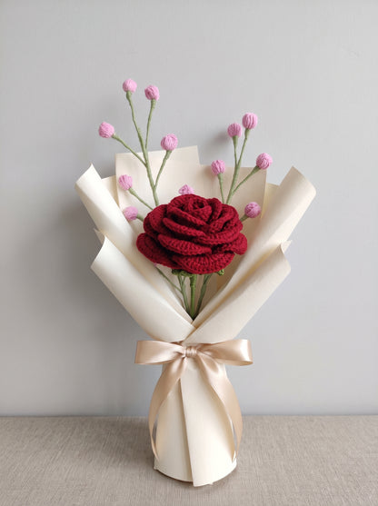 Classic Rose Crochet Bouquet