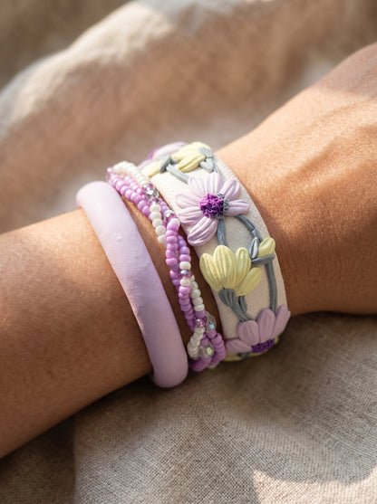 Festive Vibrant Polymer Clay Bangle - 100% Handcrafted