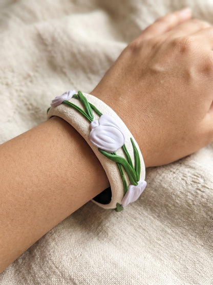 Artisanal Chic Polymer Clay Bangle - 100% Handcrafted